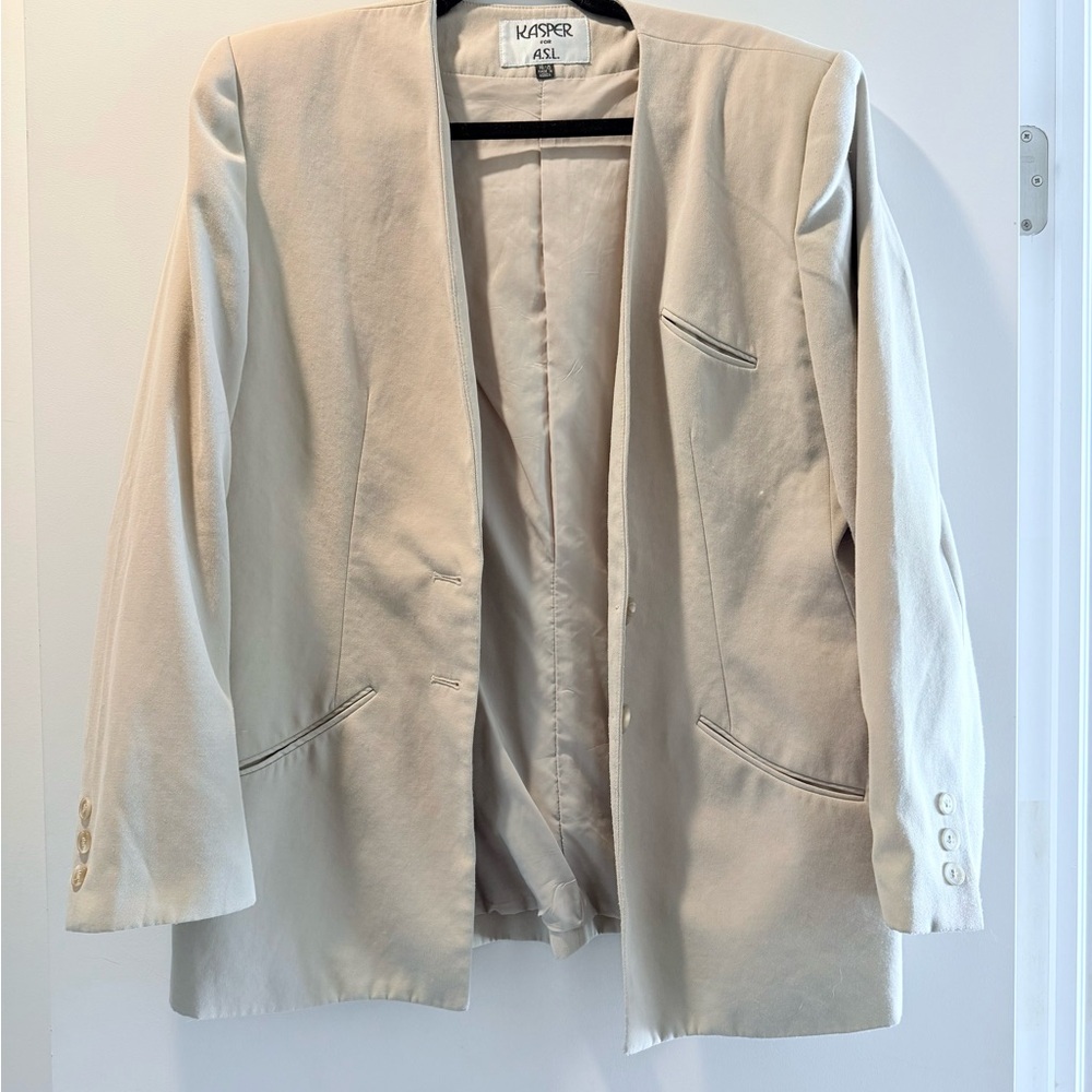 Jasper by ASL - Women's Cream Blazer - Picture 2 of 4